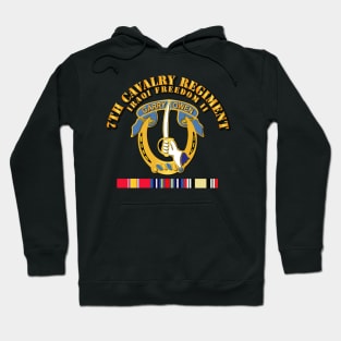 7th Cavalry Regt  - IF - II w Svc Ribbons Hoodie